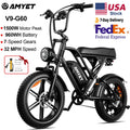 Electric Fat-Tire Bike 1000W (Peak 1500W) – 48V 20Ah Removable Battery, 20×4 in (50.8×10.16 cm) Wheels, 7-Speed, Dual Suspension