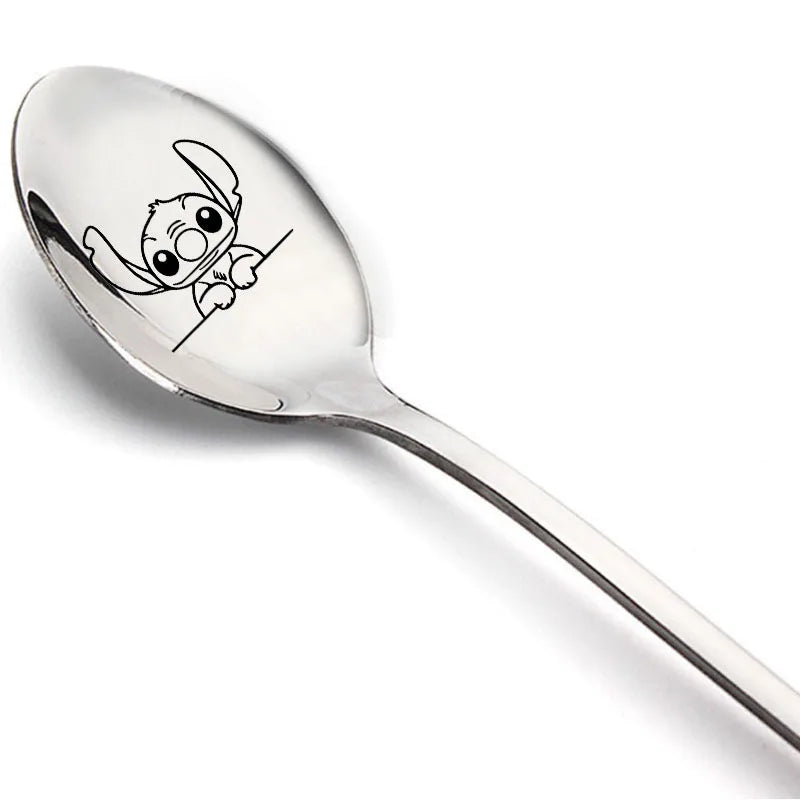 Kawaii Stitch Cartoon Metal Table Spoon – Cute Spoon for Birthday Party Gifts