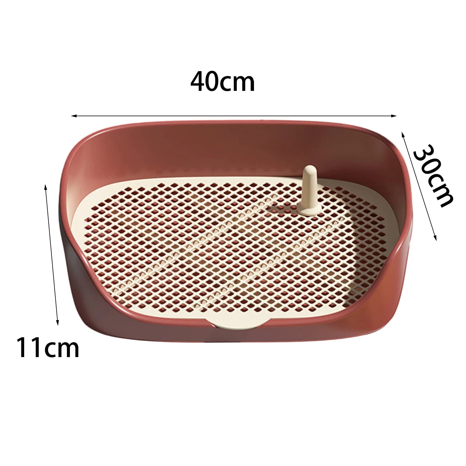 Portable Dog & Cat Training Potty with Splash Guard 15.75 x 11.81 x 4.33 in (40 x 30 x 11 cm) - Indoor/Outdoor Litter Box Trainer, Non-Slip Detachable Grid