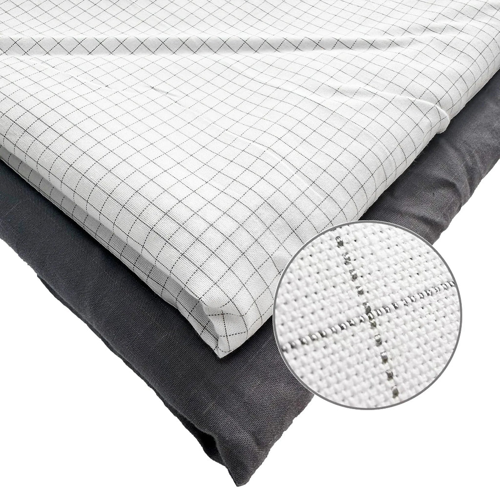 Earthing Grounding Flat Sheet – 10% Silver Fiber Conductive Antistatic Cotton Blend with Grounding Cord