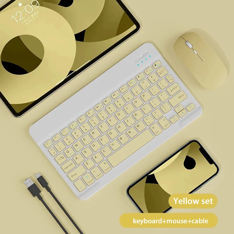 Magnetic Bluetooth Rechargeable Keyboard for 10–11.5 Inch (25–29 cm) Tablets — Fits 10", 10.2", 10.9", 11", 11.5"