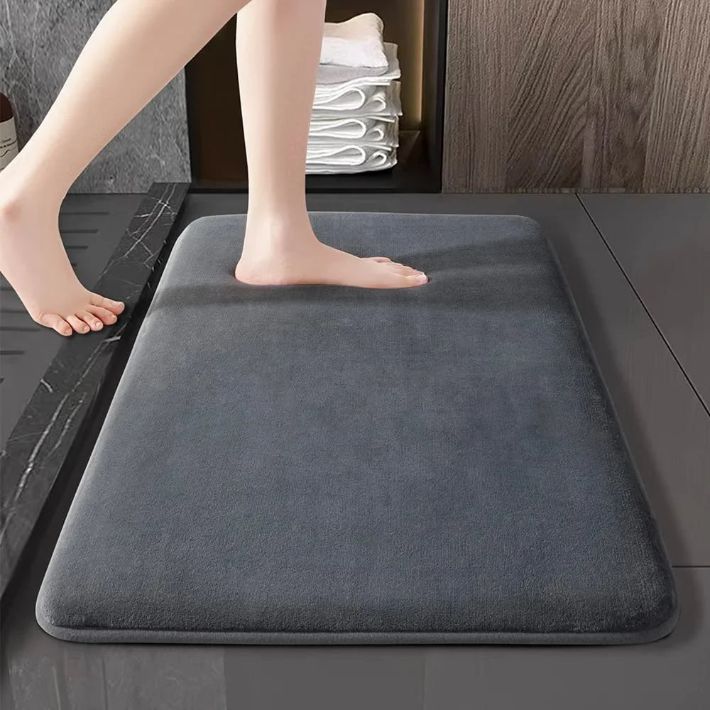 Coral Velvet Super Absorbent Bath Mat – Non-Slip Quick-Dry Bathroom & Door Mat