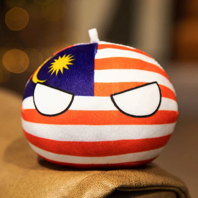 Polandball Countryball Plush Keychain 10 cm (3.9 in) 70 Designs Country Ball Pendant Stuffed Toy for Kids
