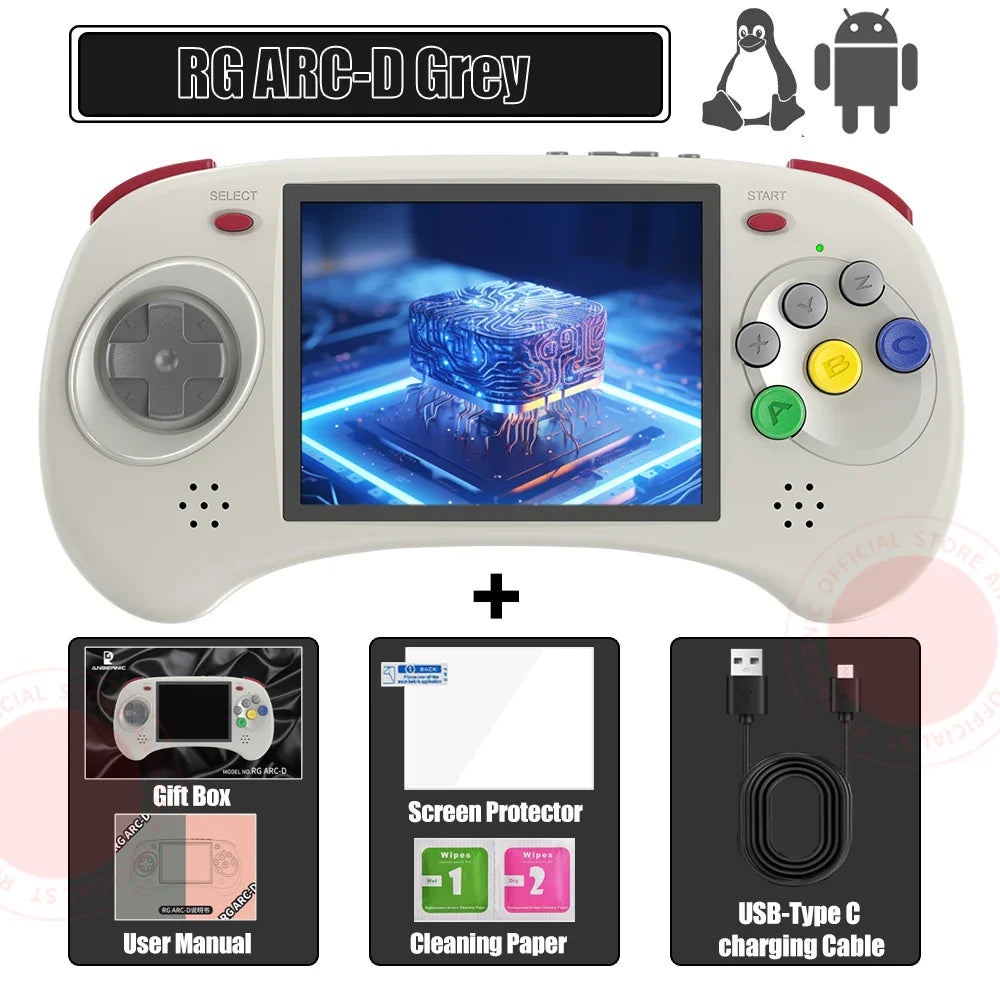 4.0-Inch Retro Handheld Game Console, 640x480 IPS Screen, RK3566 Linux Emulator, 3500mAh, HDMI, WiFi & Bluetooth