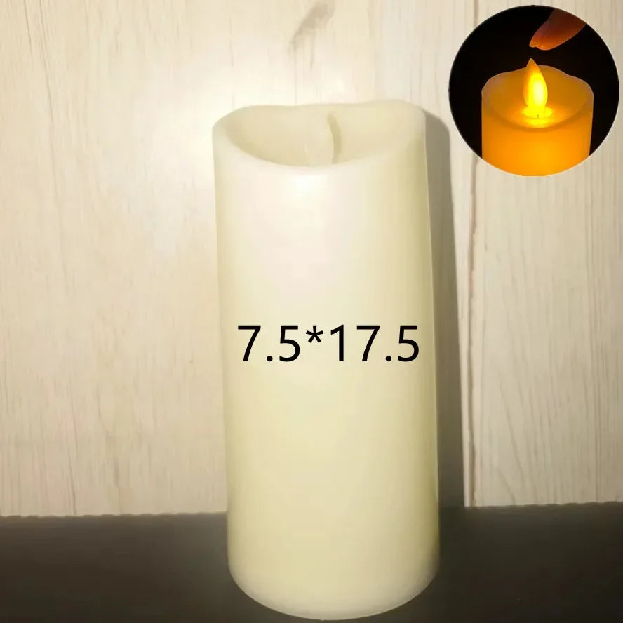 Flameless LED Candles Flickering Battery-Operated Pillar Candles for Wedding Christmas Party Decor — 1/5/10 Pack, Multiple Sizes (2–7.9 in / 5–20 cm)