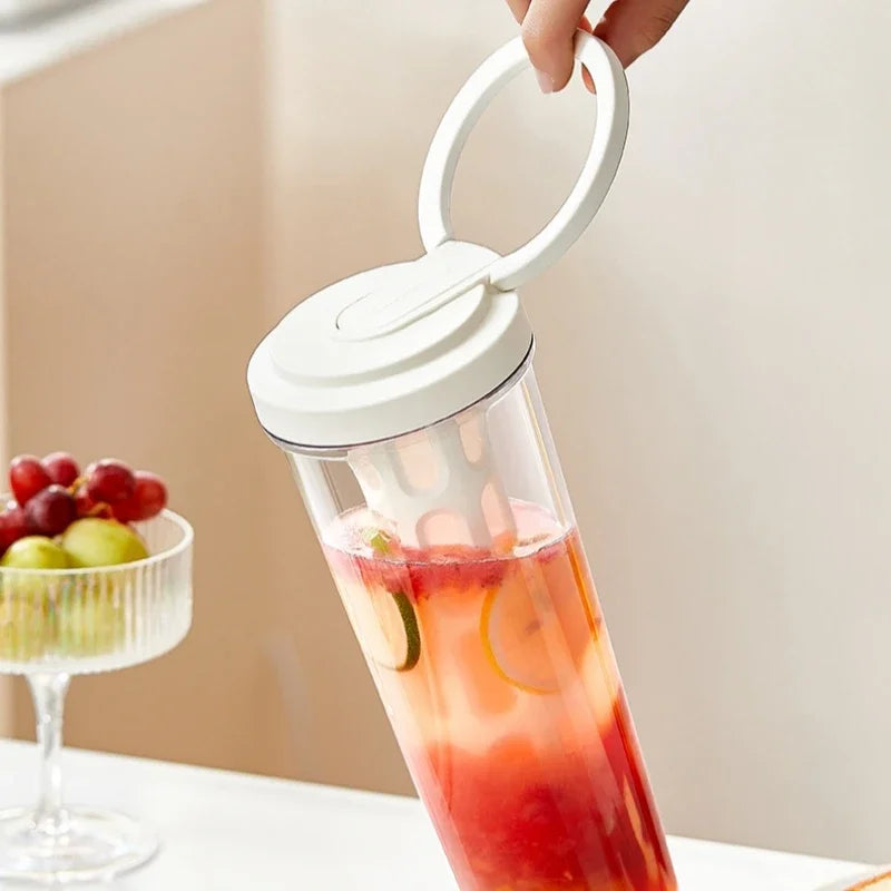 1L (33.8 fl oz) Manual Cold Brew Coffee Maker Bottle with Handle - Portable Tea & Fruit Infuser