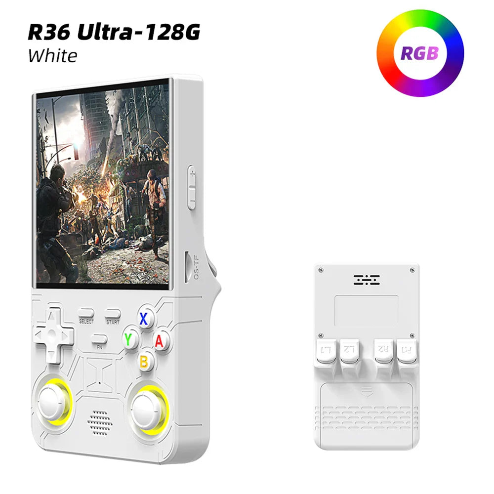 Portable Handheld Game Console 4.0-inch (10.16 cm) IPS 720×720, 3500mAh, WiFi, RGB Lighting, Dual Joysticks, 20,000 Games, External Controller Support