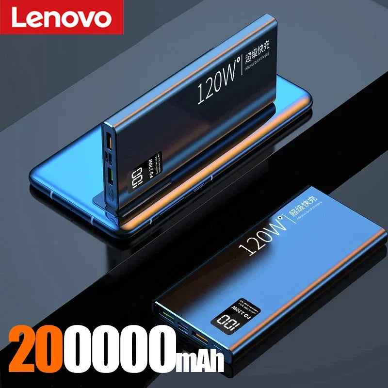 120W High-Capacity Power Bank (50,000/100,000/200,000mAh) Portable Fast Charger USB-C PD & USB-A with Digital Display