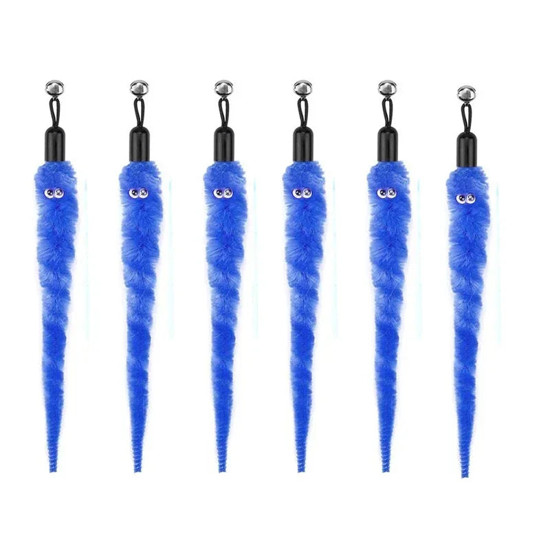 Interactive Cat Feather Toy Refill Kit – Feather Birds, Faux Worm & Foam Ball with Bell for Kittens