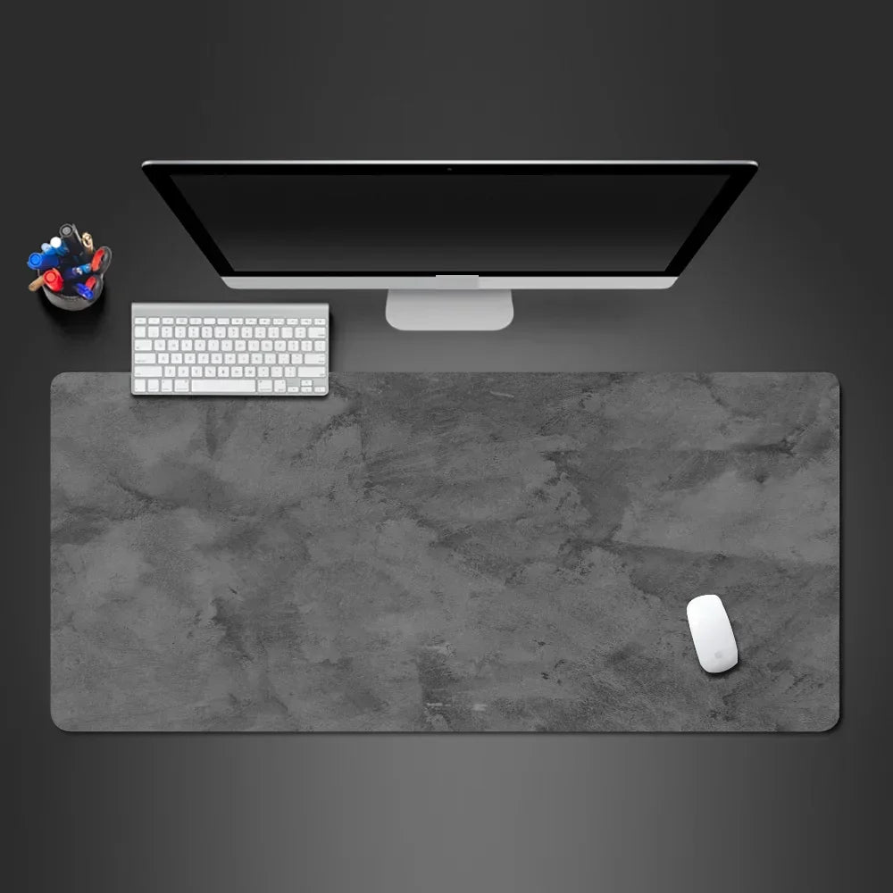 XXL Desk Mat 900x400mm (35.4 x 15.7 in) Overlocked Extended Gaming Mouse Pad, Grey