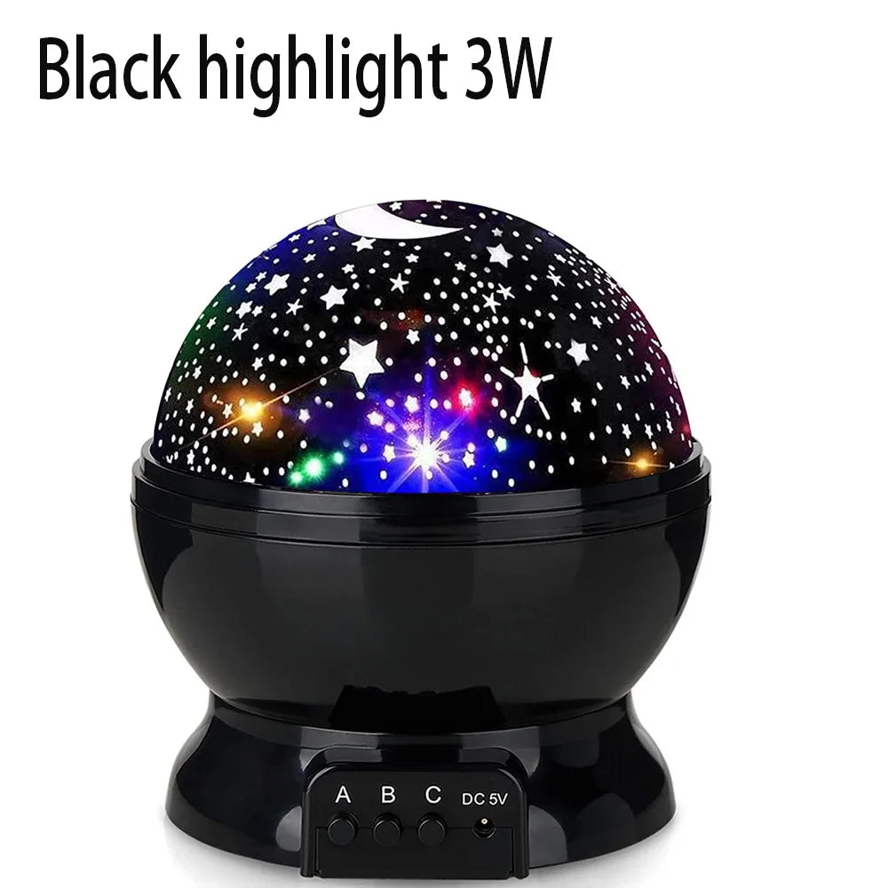 Rotating Star Projector Night Light – LED Galaxy & Moon Lamp for Kids Bedroom, Soothing Sleep Light & Gift for Girls and Boys