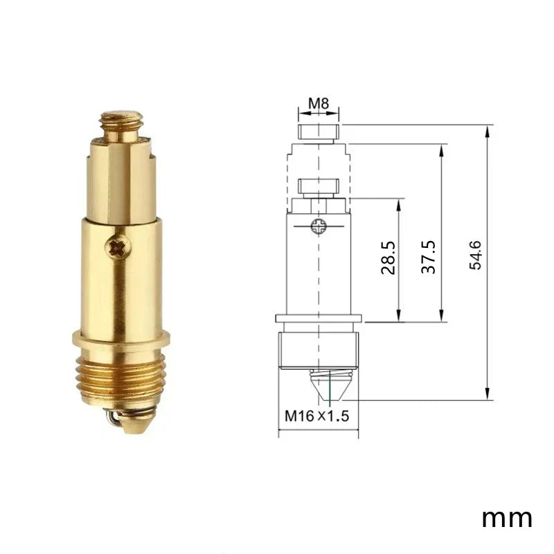 Brass Click-Clack Pop-Up Sink Plug Spring Bounce Valve Basin Drain Stopper