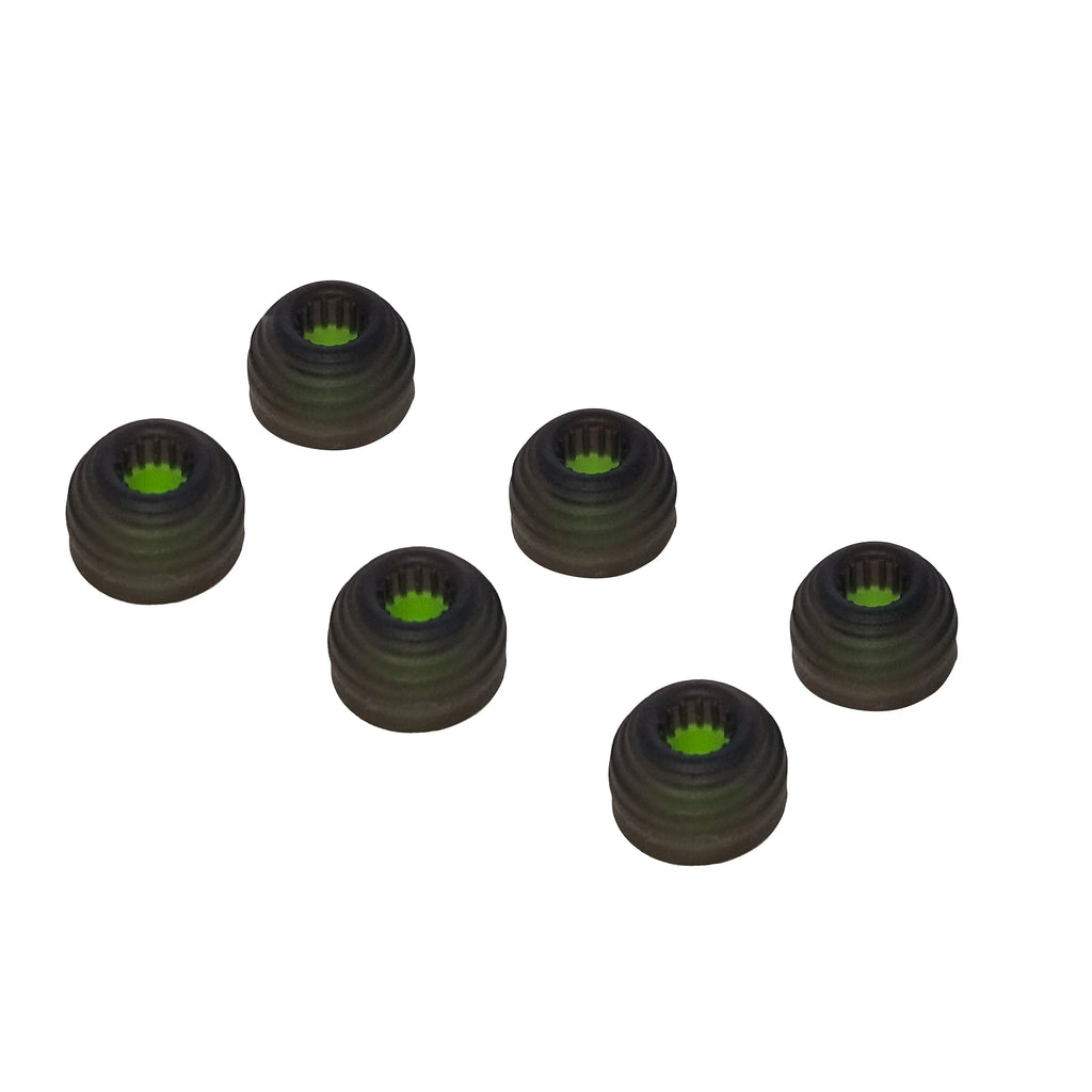 Sonic Silicone Earbud Tips - Corrugated Medical-Grade Ear Tips 3-Pair (S/M/L)