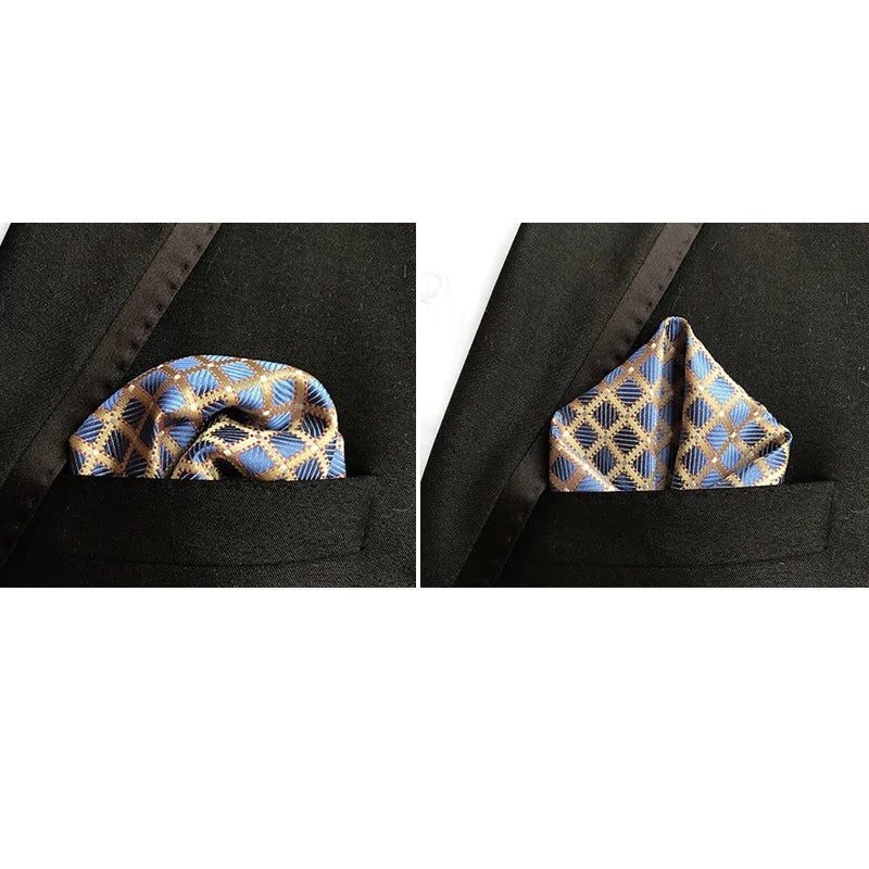 41 Colors 25 x 25 cm (9.8 x 9.8 in) Men's Pocket Square Handkerchief - Paisley, Dot & Stripe Wedding Hanky