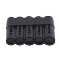 Stackable Euro Coin Organizer & Dispenser - Plastic Multi-Denomination Coin Storage Box, Black/Transparent