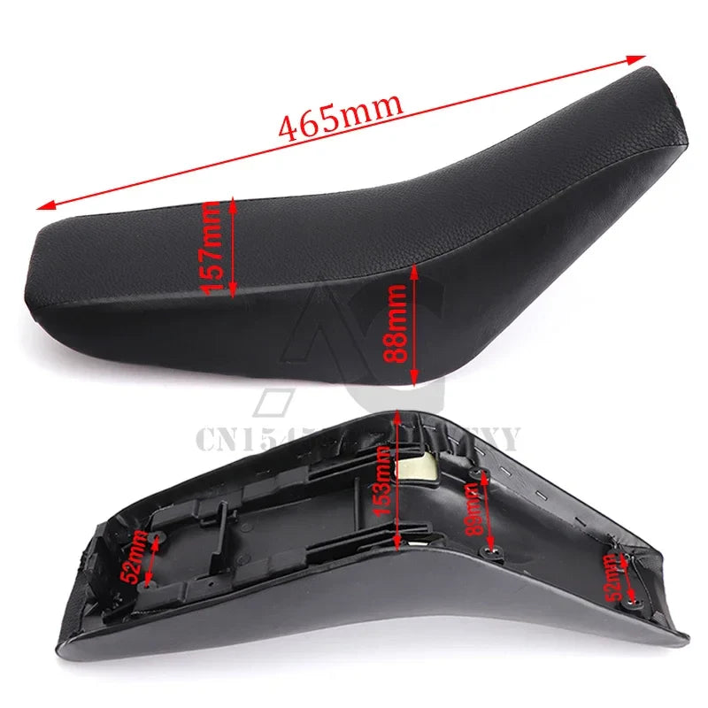 Flat Tall Dirt Bike Saddle Seat — Universal 50-125cc Pit Bike Comfort Cushion