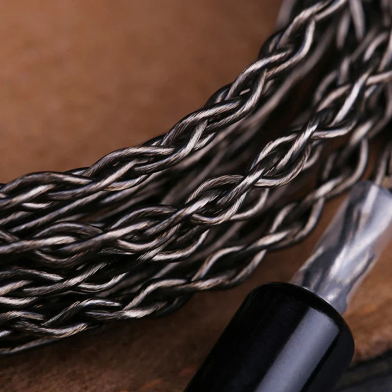 8-Core 1-to-2 Headphone Cable Silver-Plated Copper — 3.5 / 2.5 / 4.4mm Balanced to Dual 3.5mm, 2m / 3m