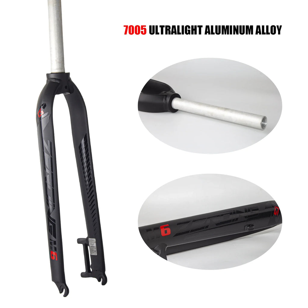 Ultra-Light Aluminum Alloy MTB Front Fork — Compatible with 26/27.5/29 in Wheels, Disc Brake, Quick-Release Legs