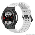 Marine band for Amazfit watch T-rex 3/2/ultra two-tone elastic silicone strap for T-Rex/T Rex Pro breathable sport bracelet