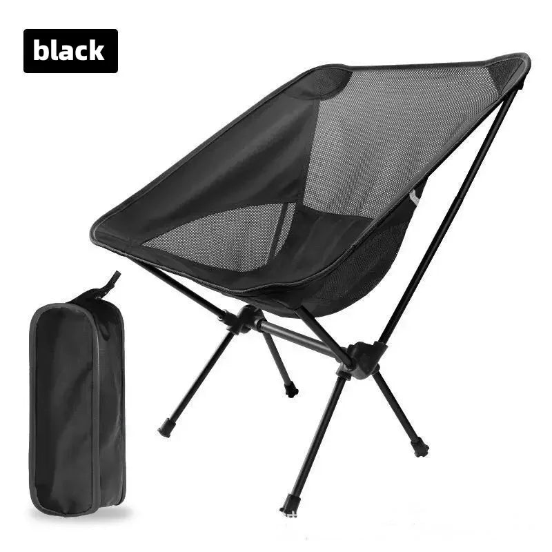 Ultra-Light Foldable Moon Chair, Aluminum Alloy Camping & Fishing Reclining Chair, Folds to 35 cm (13.8 in) Portable Outdoor Seat