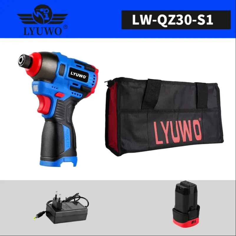 Brushless 16.8V Cordless Electric Screwdriver Drill — 160 N·m Torque Impact Multi-Function Power Tool