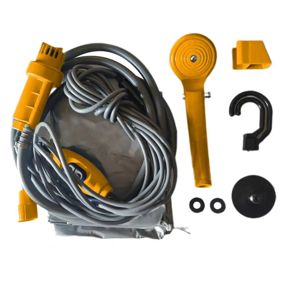 Portable Camping Shower Pump 12V-24V DC Brushless Motor Adjustable Flow 0–8 L/min Outdoor Shower Kit