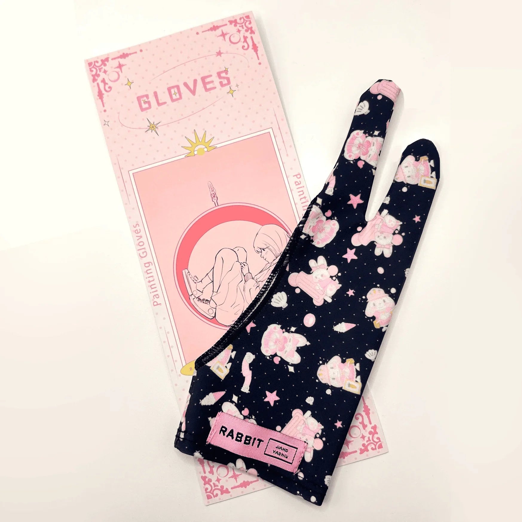 Two-Finger Drawing Glove for Graphics Tablets & Touchscreens – Sweatproof Artist Glove, Animal Print, Ambidextrous (S, M)