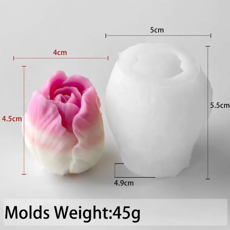 3D Tulip Silicone Mold for Candle Making, Soap, Resin & Plaster Crafts