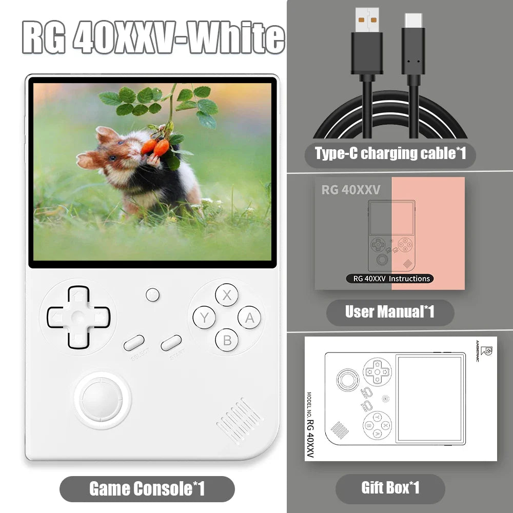 4.0-inch (10.16 cm) IPS Retro Handheld Game Console — 64GB Linux 64‑Bit, 2.4/5G WiFi, Bluetooth, Mini HDMI, 3200mAh, RGB Lighting, 5000+ Games