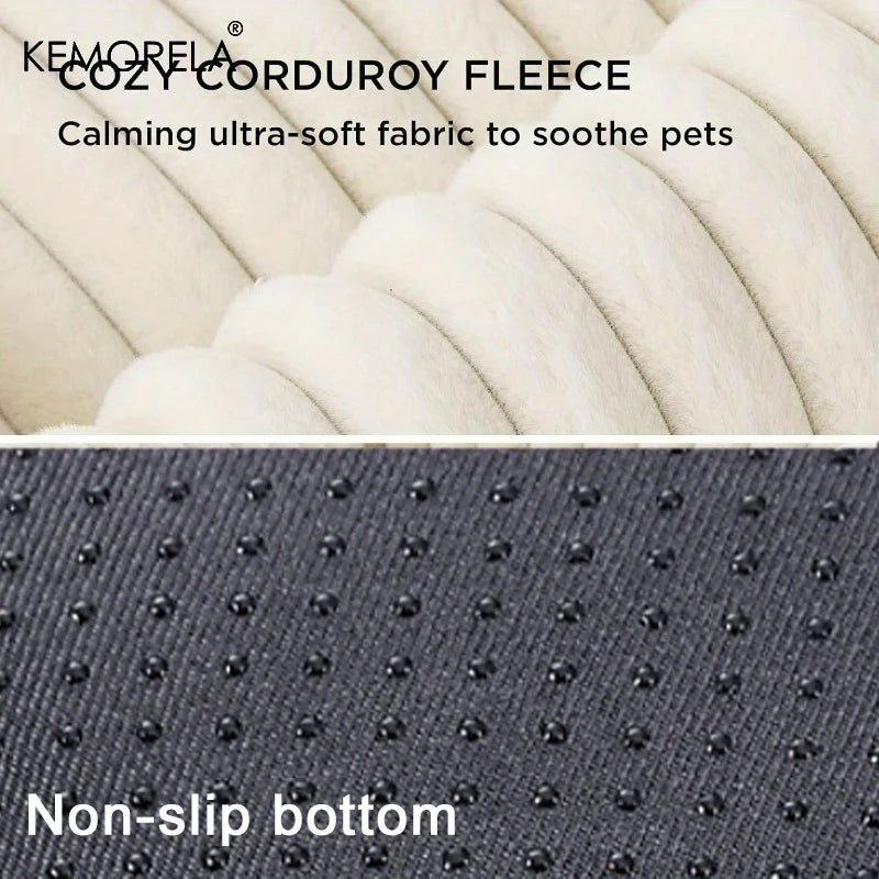 Orthopedic Plush Dog Bed – High-Resilience Support Mattress for Small to Medium Dogs, All-Season Fluffy Pet Bed for Bedroom