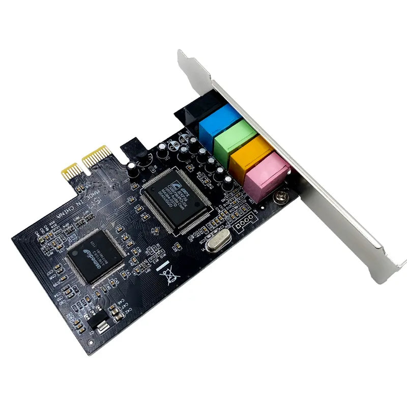PCIe 5.1 Channel Internal Sound Card - 6-Channel 3D Audio, 24-Bit PCI Express with Mic & Line-In for Gaming and Music
