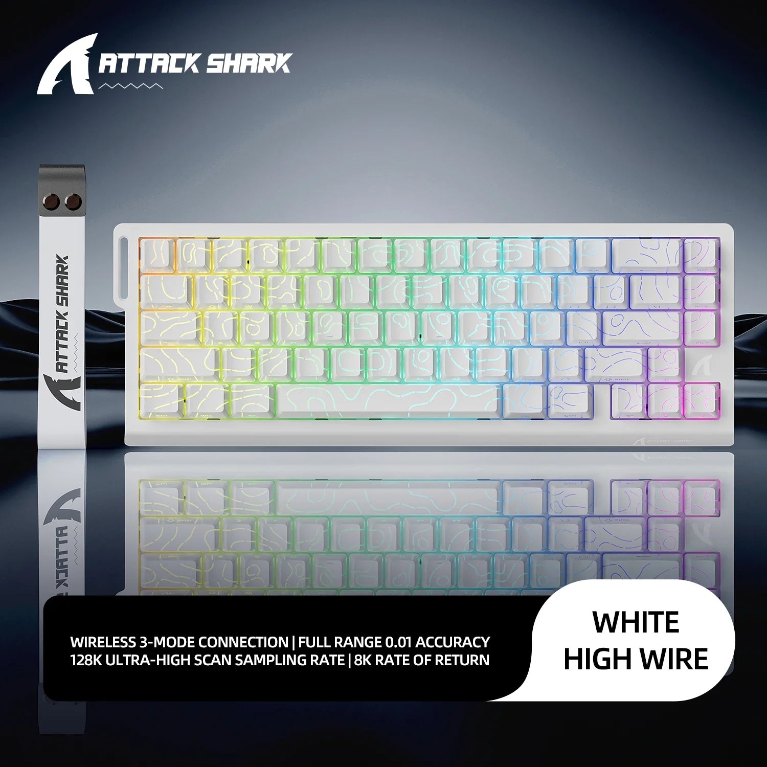 Magnetic Mechanical RGB Gaming Keyboard — 0.01mm Precision, 8000Hz Polling, 128K Scan, 0.125ms Response, Hot-Swap, Multi-Mode