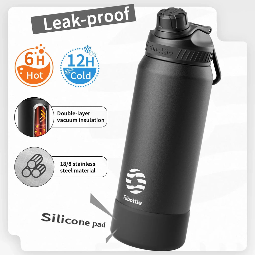 Stainless Steel Vacuum Flask Insulated Water Bottle - 24 oz (710 ml) and 32 oz (950 ml) Thermal Tumbler for Travel