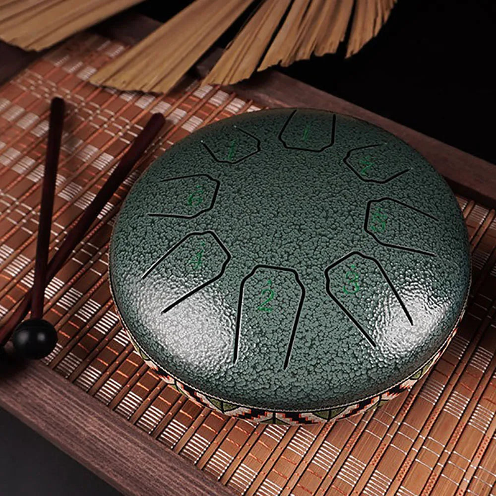 6-Inch (15 cm) 8-Tone Steel Tongue Drum – Mini Hand Pan for Meditation, Yoga & Kids, Portable Percussion Gift