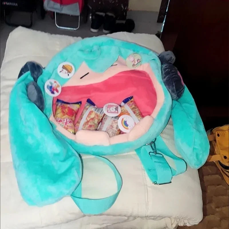 Cute Anime Plush Shoulder Backpack Kawaii Cartoon Knapsack for Kids and Students, Gift Toy