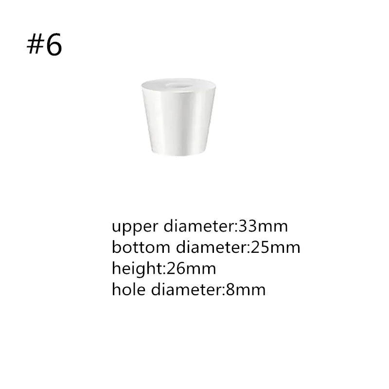 Food-Grade Silicone Tapered Stopper with Hole for Fermentation Airlock Valve Home Beer Brewing