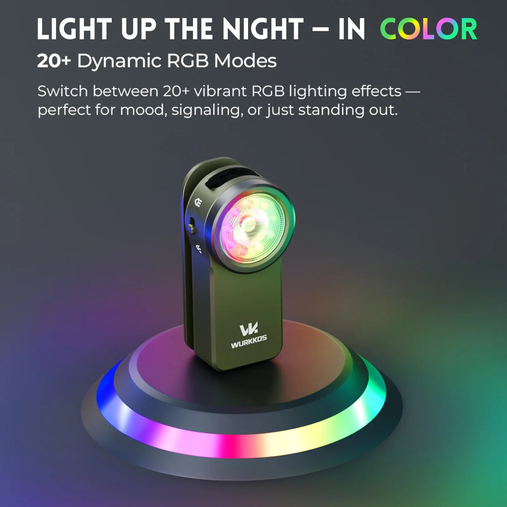 680LM USB-C Rechargeable Clip Light Mini Pocket EDC Flashlight with RGB and Magnet