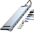 11-in-1 USB-C Docking Station Hub — 4K HDMI, VGA, 100W PD, 100Mbps Ethernet, SD/TF Card Slots, Audio, USB 3.0 + 3x USB 2.0