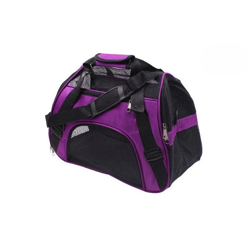 Portable Mesh Pet Carrier Bag — Foldable Breathable Travel Handbag for Small Cats & Dogs