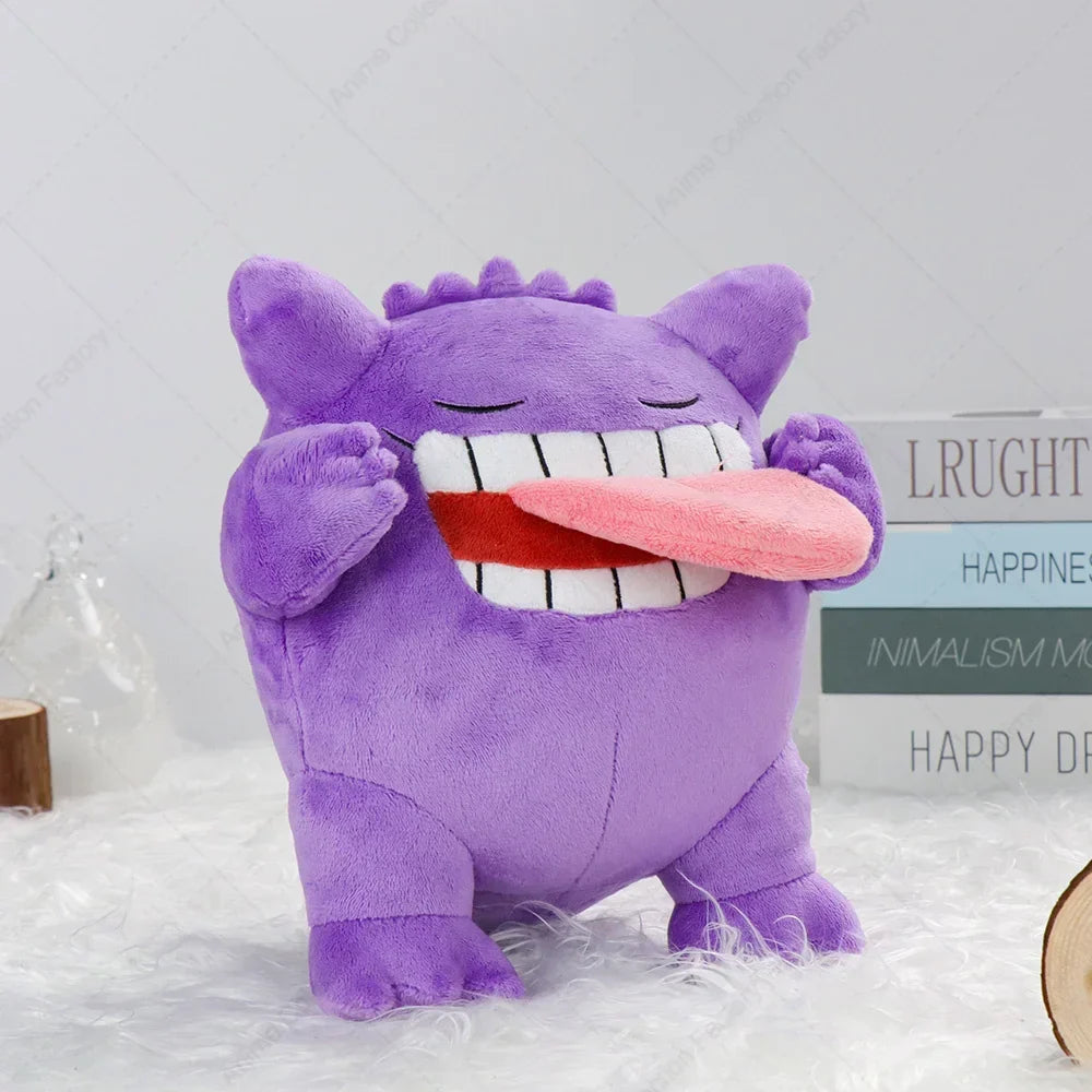 Sleeping Gengar Plush Toy Soft Anime Ghost Monster Peluche Doll Cute Birthday Gift for Kids