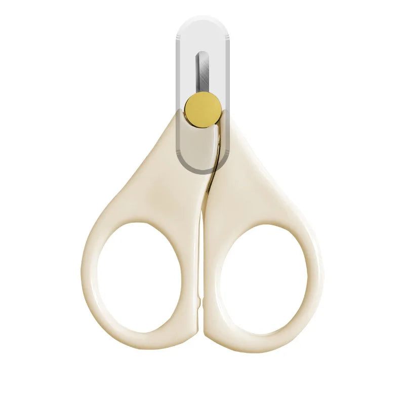 Baby Safety Nail Clippers & Scissors - Mini Stainless Steel Rounded Tip Trimmer for Newborns and Infants