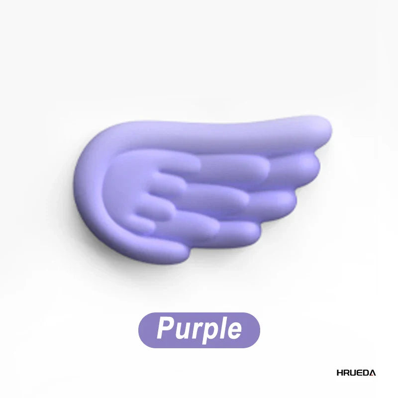 Angel Wing Memory Foam Wrist Rest & Mouse Pad for Mechanical Keyboard and Laptop — Ergonomic Wrist Support