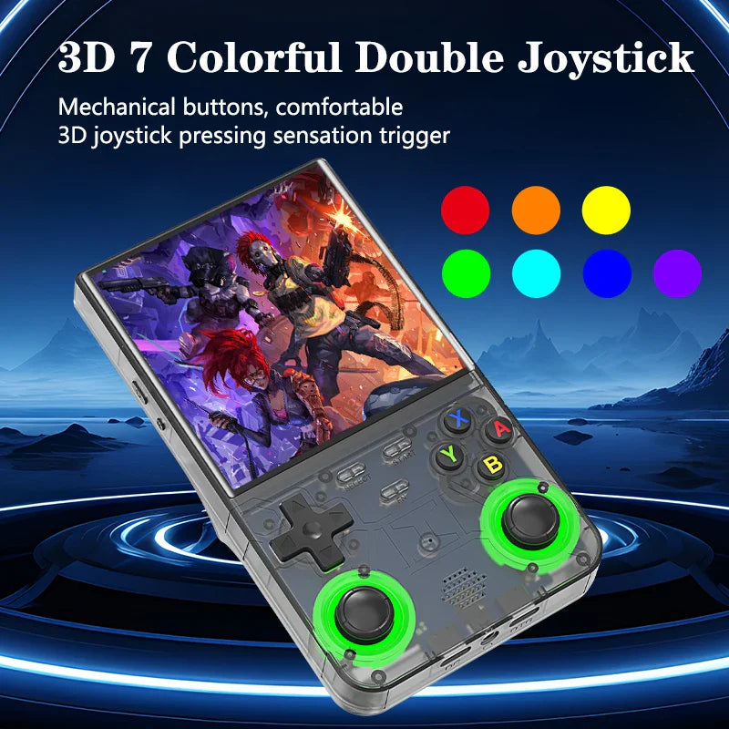 Portable Handheld Game Console 4.0-inch (10.16 cm) IPS 720×720, 3500mAh, WiFi, RGB Lighting, Dual Joysticks, 20,000 Games, External Controller Support