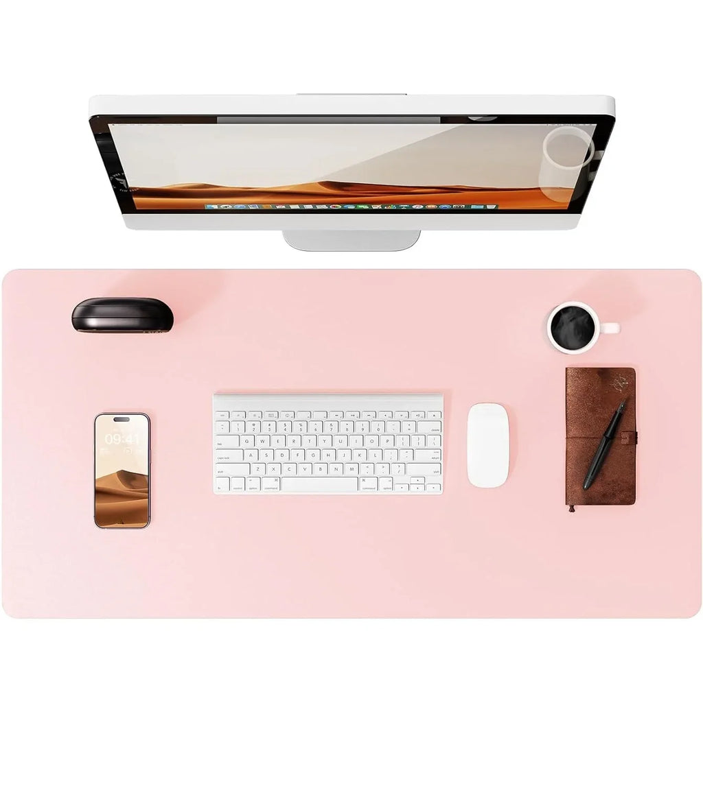 PU Leather Desk Mat – Large Waterproof Mouse Pad & Keyboard Mat, Desk Protector for Office