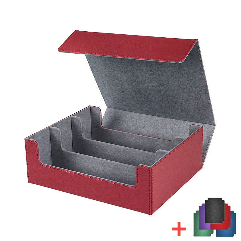 PU Leather Trading Card Storage Box – Holds 1800+ Cards | Magnetic Closure Commander Deck Case for MTG, Pokémon & TCG