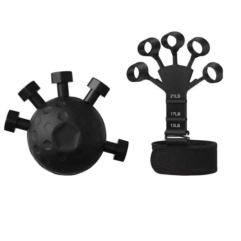 Finger Exerciser Hand Grip Strengthener - Portable Finger Trainer for Rock Climbing, Musicians and Hand Therapy