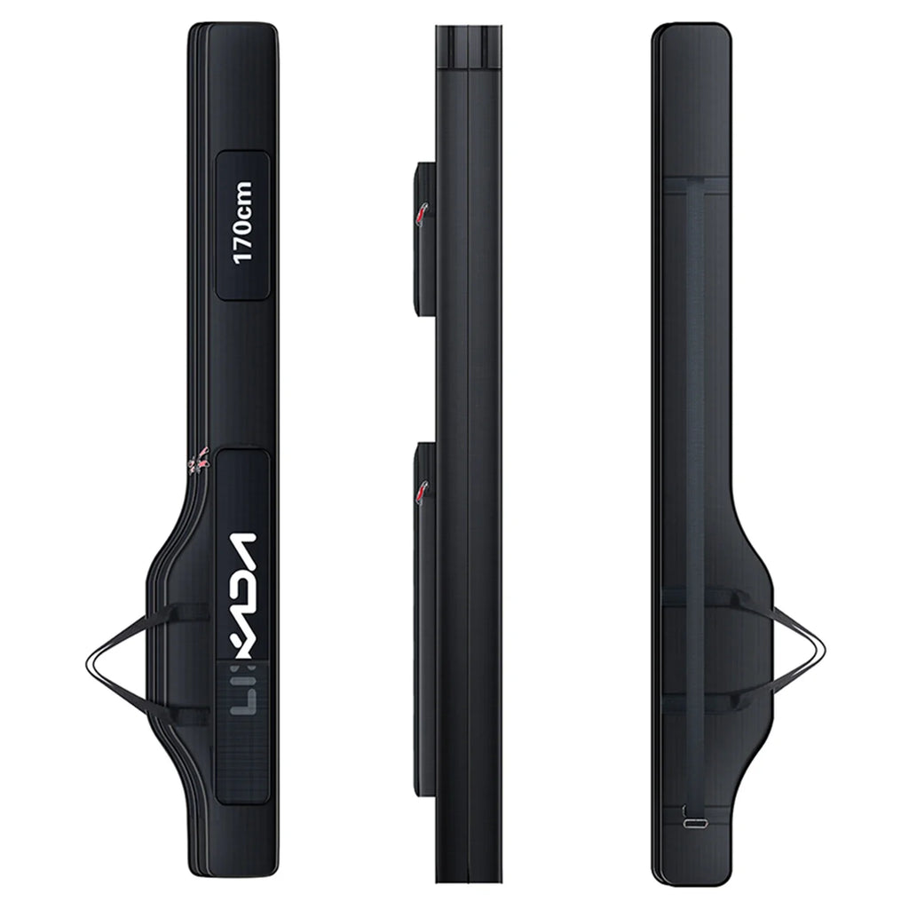190cm (75 in / 6.2 ft) Portable Folding Fishing Rod & Reel Bag Tackle Storage Carry Case