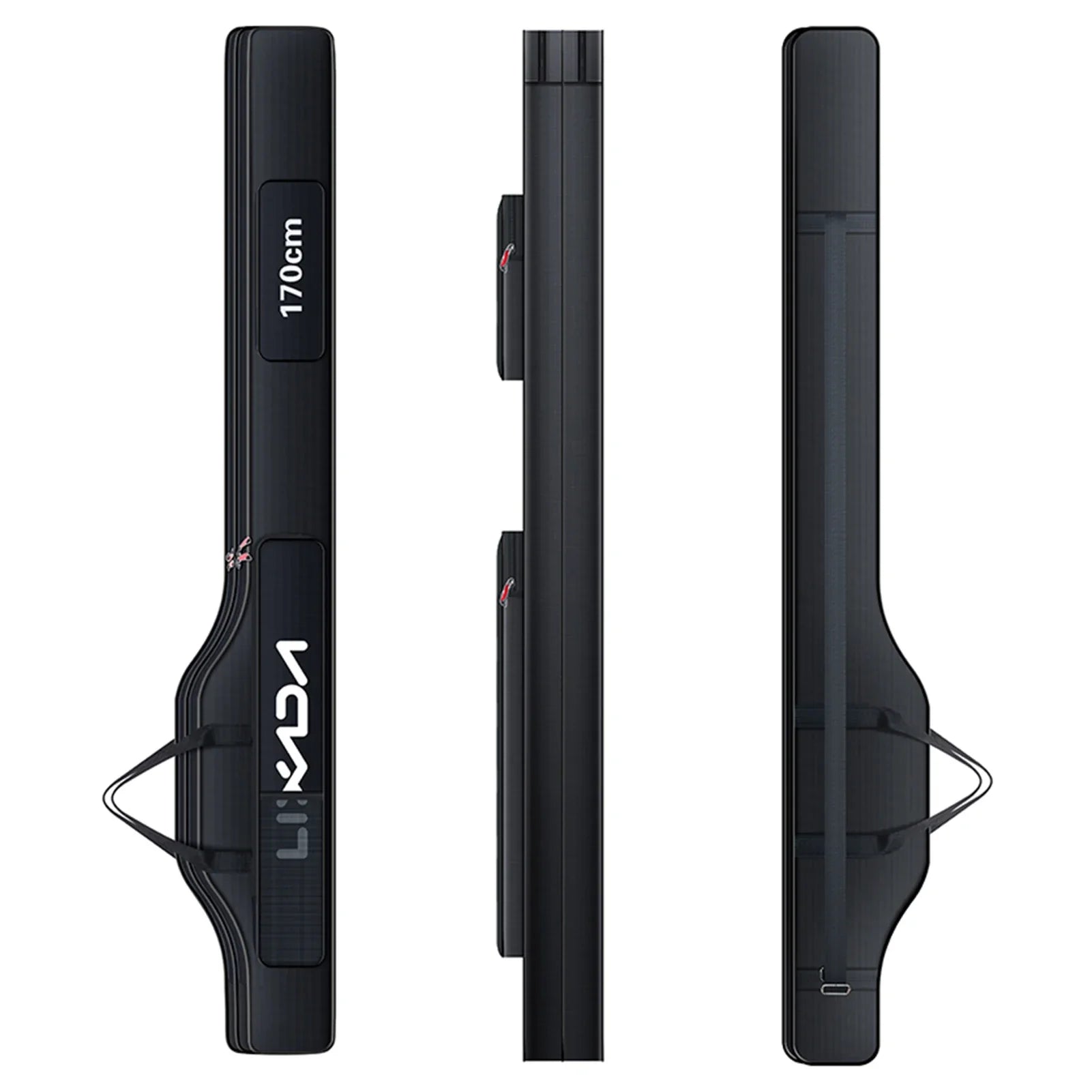 190cm (75 in / 6.2 ft) Portable Folding Fishing Rod & Reel Bag Tackle Storage Carry Case