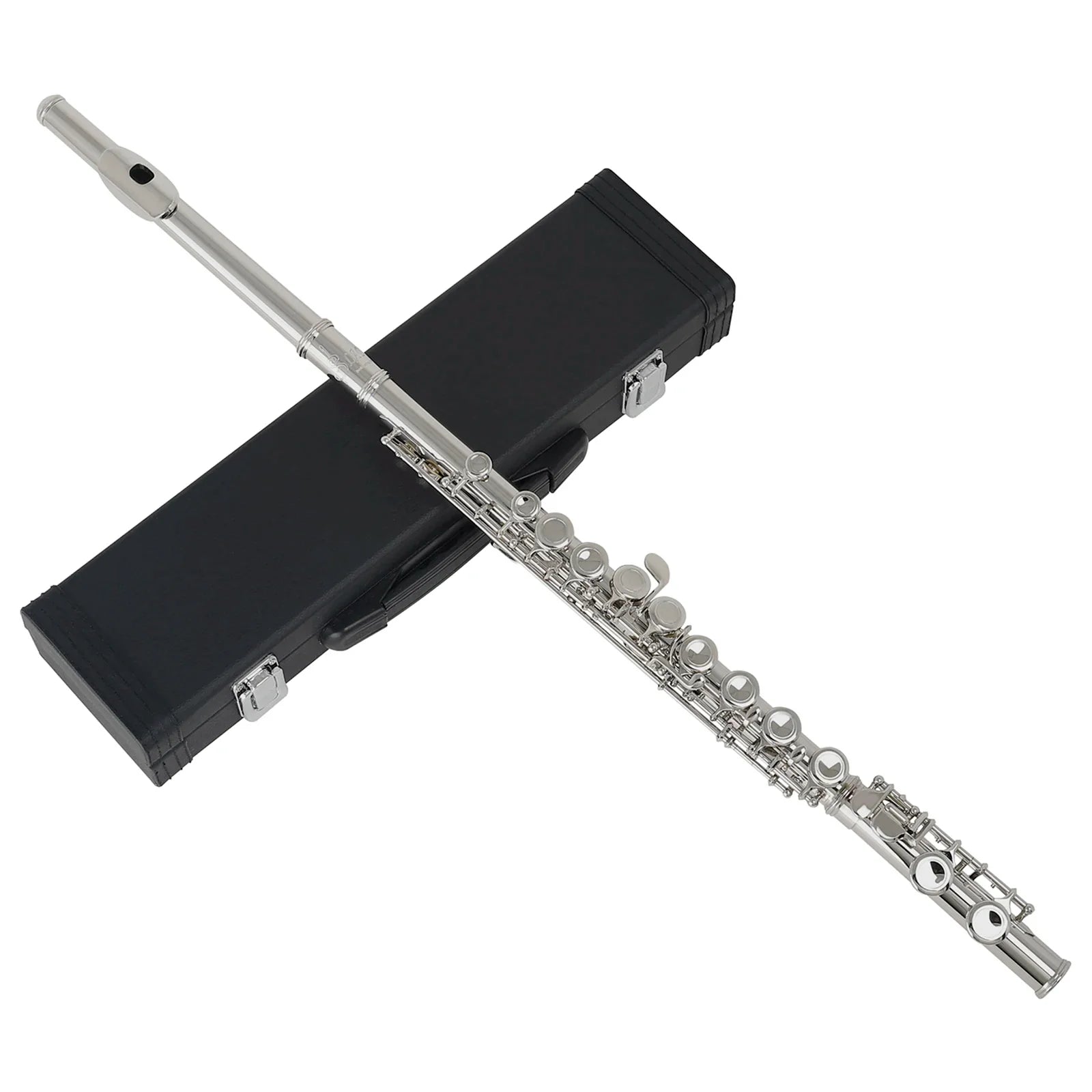 16-Key Closed-Hole C Flute with E Key - Silver-Plated Cupronickel Transverse Concert Flute