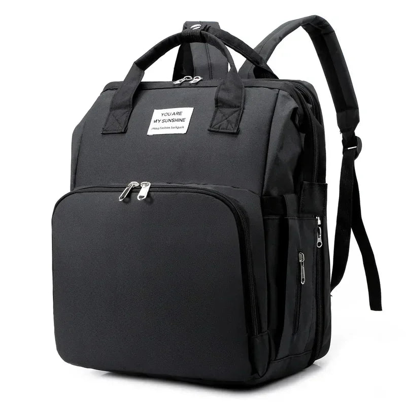 Large Capacity Mommy Diaper Bag Backpack with Changing Mat, 36–55L Baby Nursing & Nappy Organizer